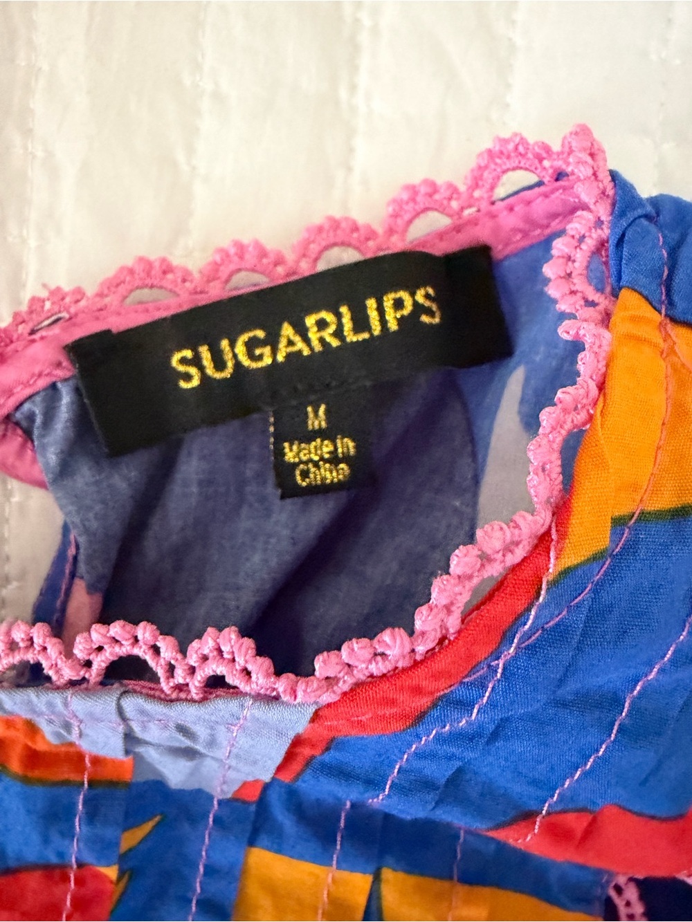 Sugarlips Bold Abstract Print blouse - Pink, Blue, Green, Orange, Red - Picture 2 of 3